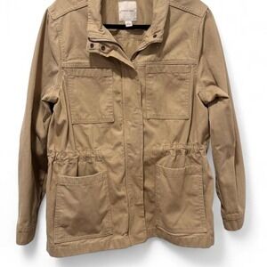 Vintage‎ America Women's Size L Khaki Tan Utility Jacket